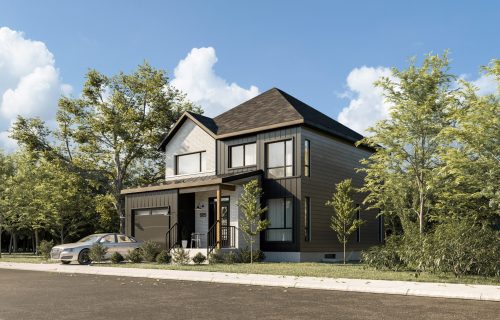 Façade du modèle California de Construction LaVérendrye
